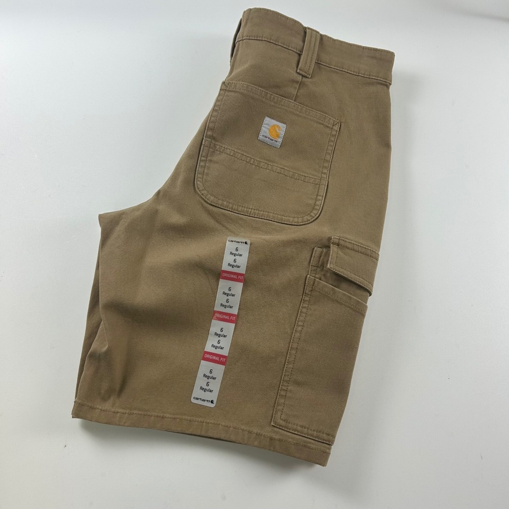 Carhartt WMNS 6 Regular Tan Brown Original Fit Cargo Shorts 104360 257 NWT